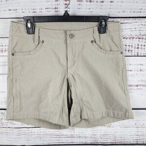 KUHL Splash Shorts Womens 8 Tan Hiking Outdoor Performance Stretch 6078